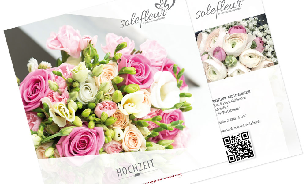 Hochzeitsflyer von Solefleur