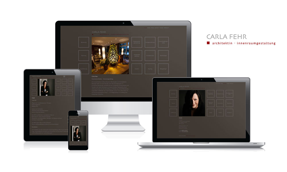 Webdesign-Referenz www.carla-fehr.de