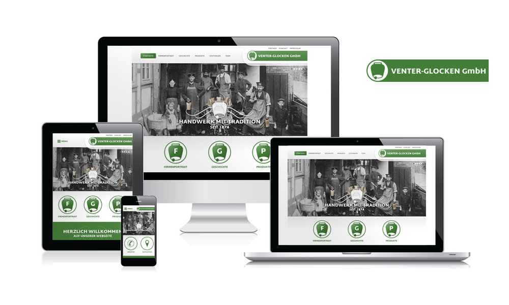 Webdesign-Referenz www.venter-glocken.de